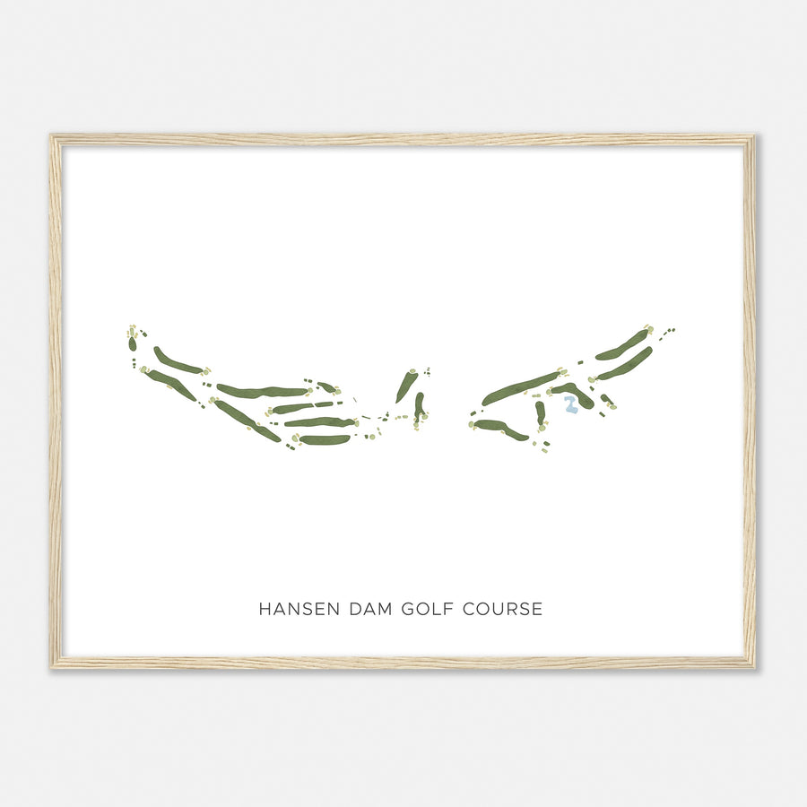 Print of Hansen Dam Golf Course Modern Map