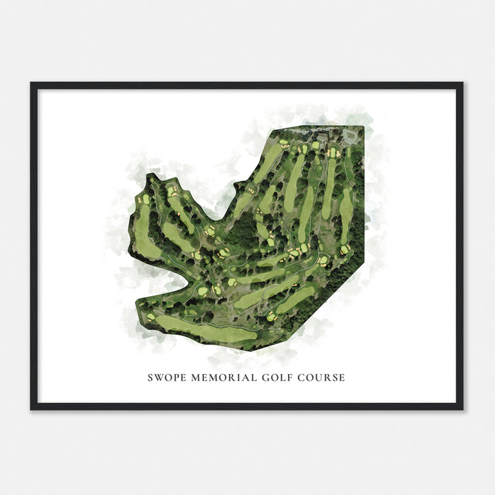 Print of Swope Memorial Golf Course Classic Map