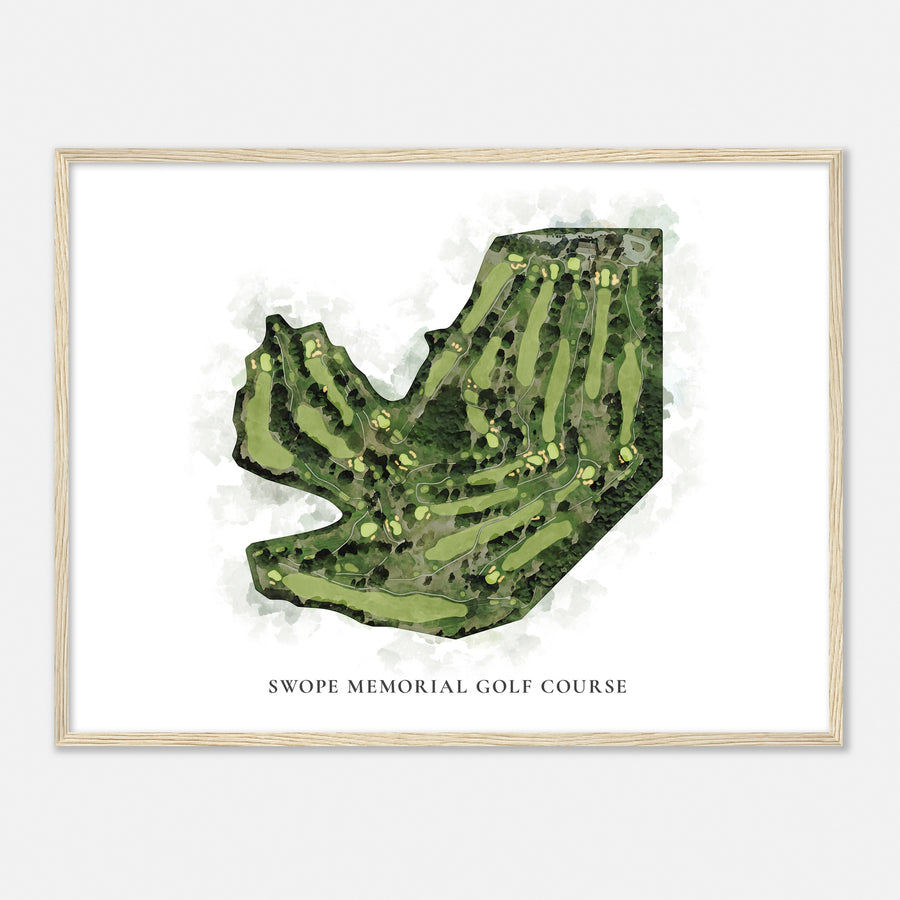 Print of Swope Memorial Golf Course Classic Map