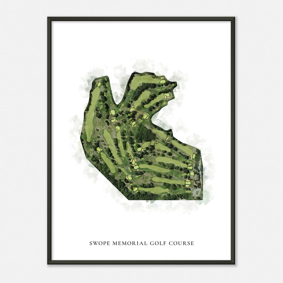 Print of Swope Memorial Golf Course Classic Map