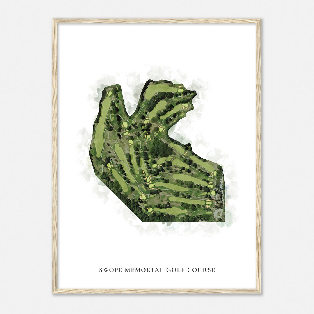 Print of Swope Memorial Golf Course Classic Map