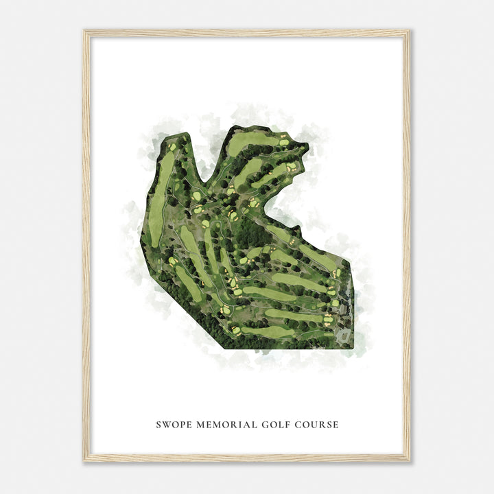 Print of Swope Memorial Golf Course Classic Map