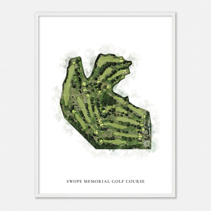 Print of Swope Memorial Golf Course Classic Map