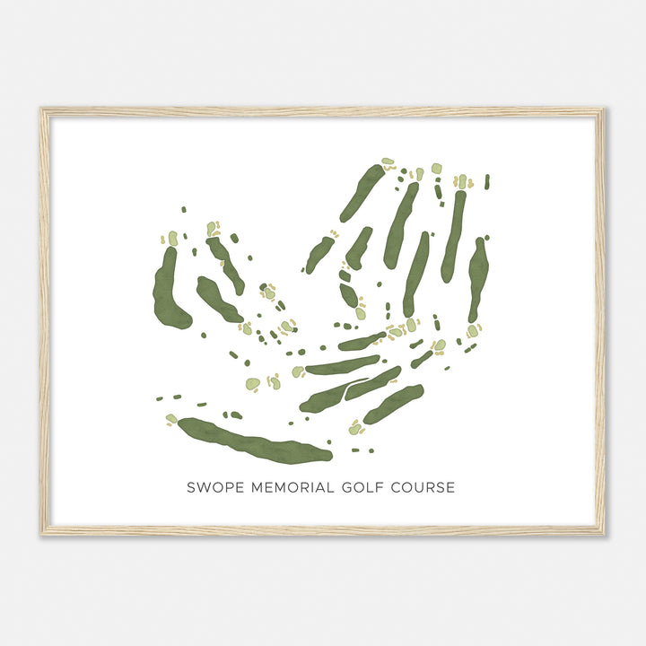 Print of Swope Memorial Golf Course Modern Map