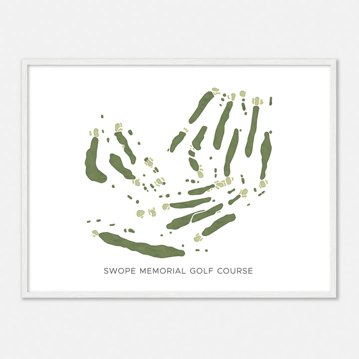 Print of Swope Memorial Golf Course Modern Map