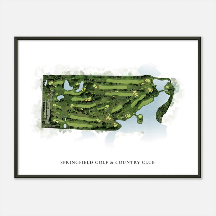 Print of Springfield Golf & Country Club Classic Map