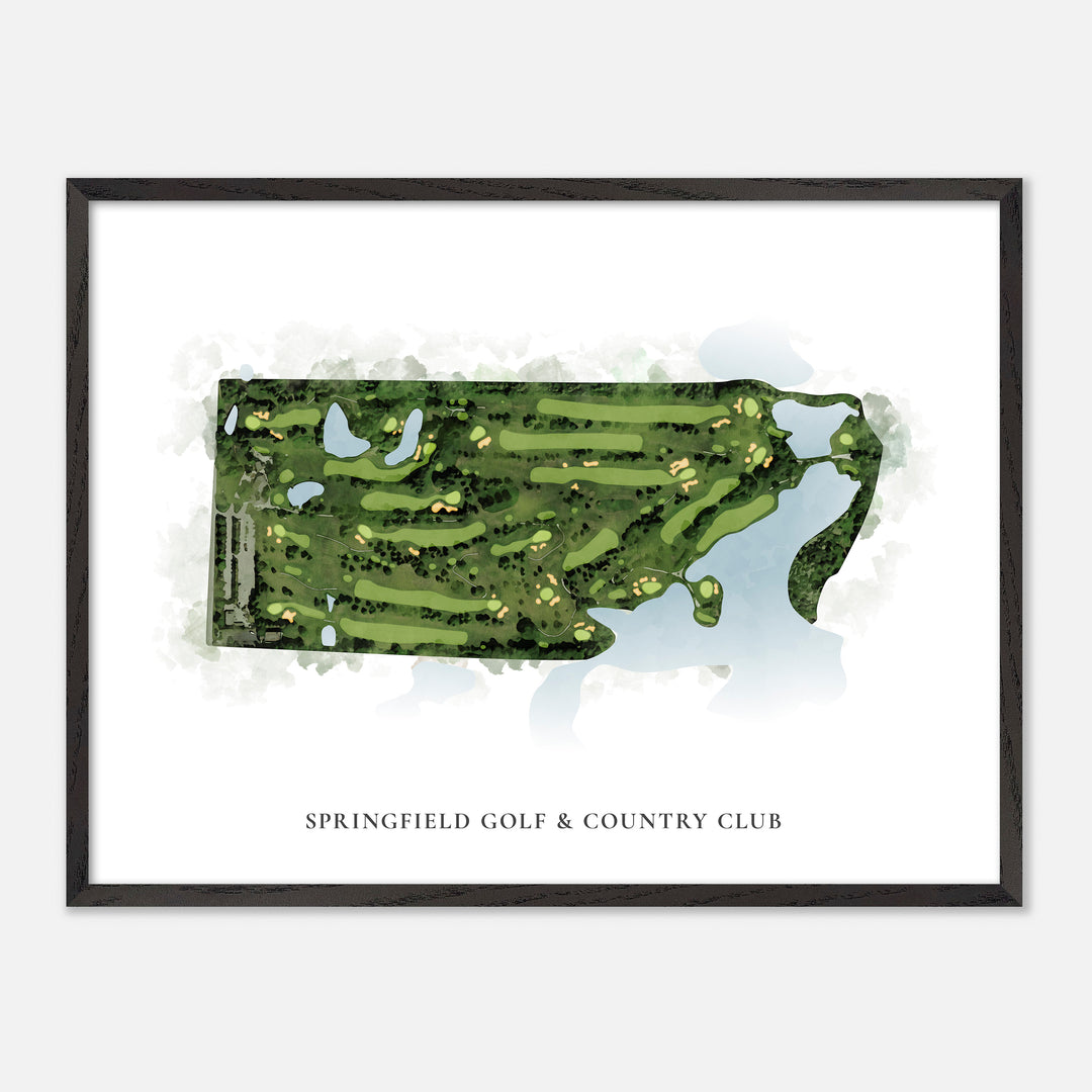 Print of Springfield Golf & Country Club Classic Map