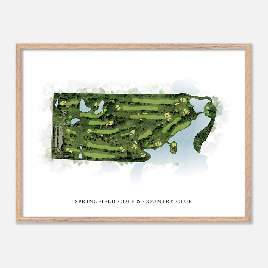 Print of Springfield Golf & Country Club Classic Map