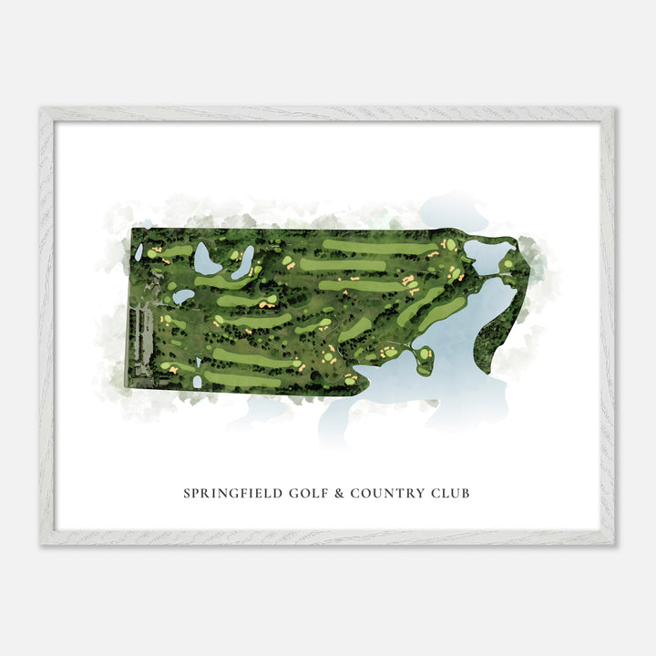 Print of Springfield Golf & Country Club Classic Map