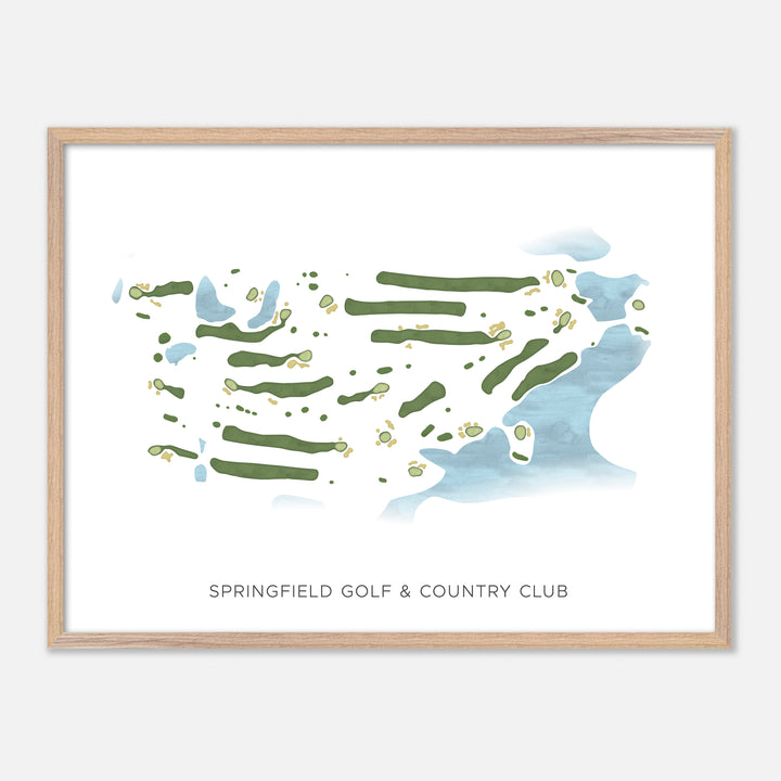 Print of Springfield Golf & Country Club Modern Map