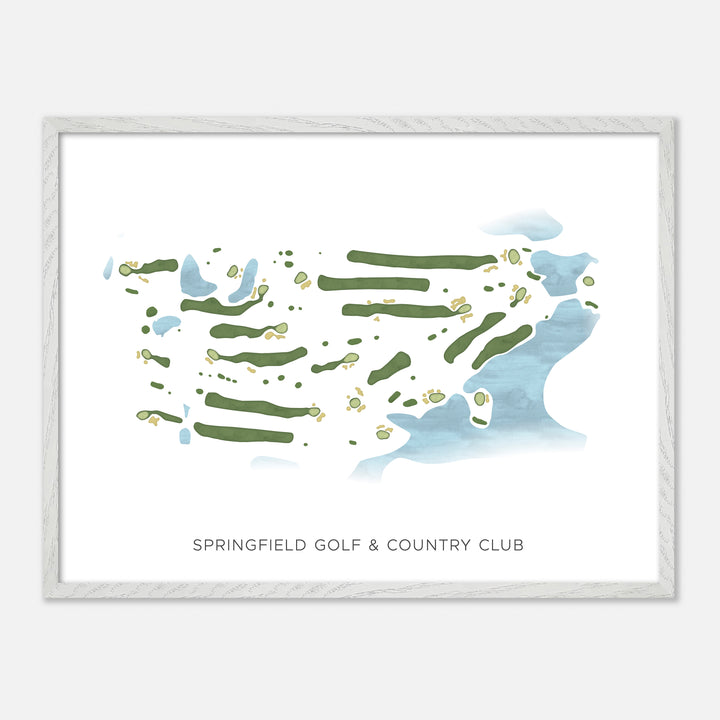 Print of Springfield Golf & Country Club Modern Map