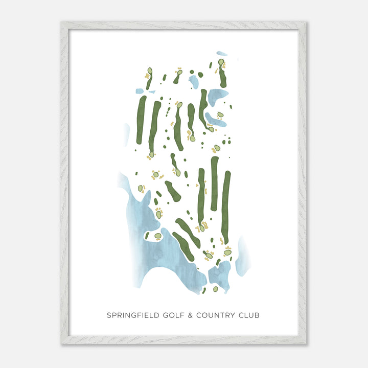 Print of Springfield Golf & Country Club Modern Map