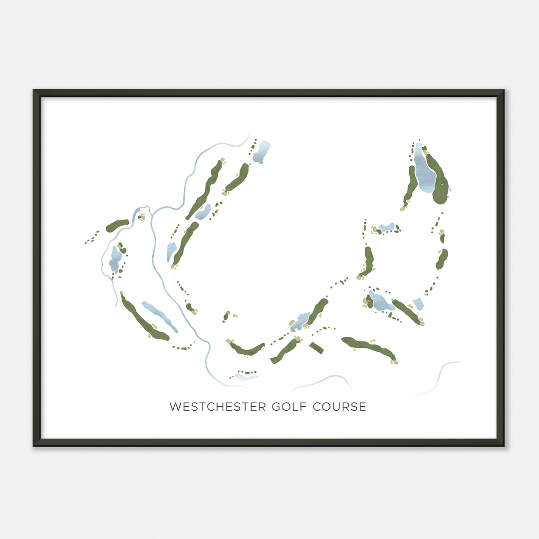 Print of Westchester Golf Course Modern Map