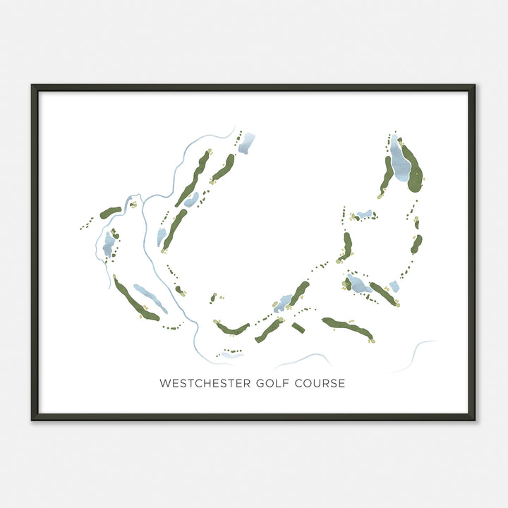 Print of Westchester Golf Course Modern Map
