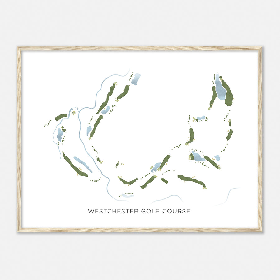 Print of Westchester Golf Course Modern Map