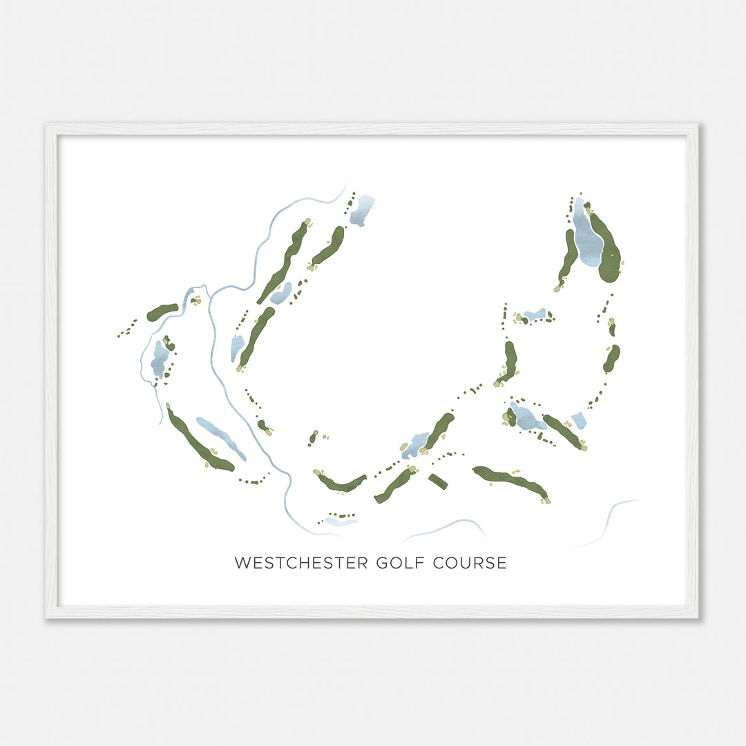 Print of Westchester Golf Course Modern Map