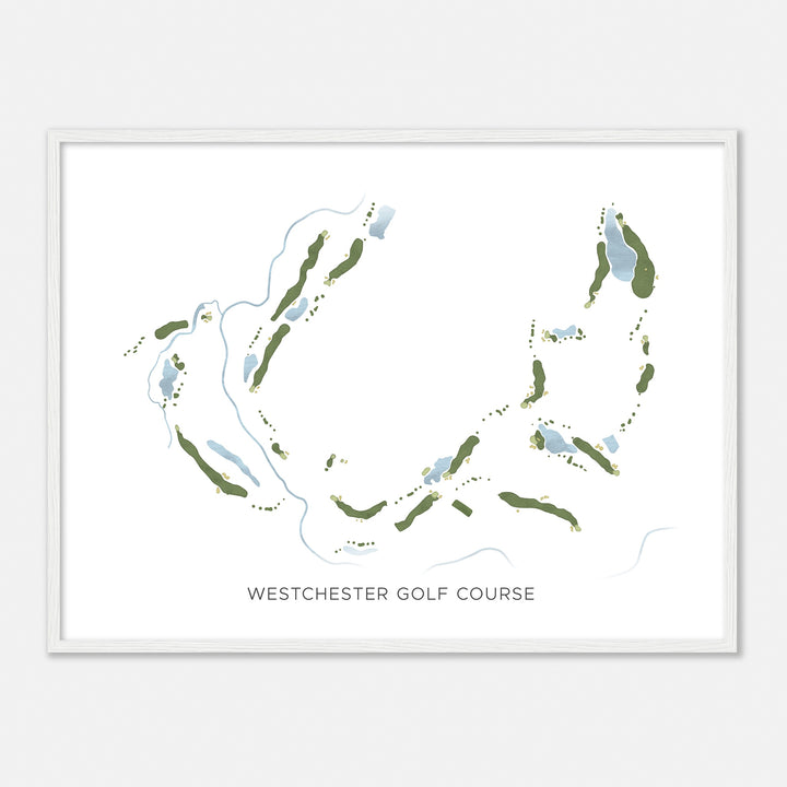 Print of Westchester Golf Course Modern Map