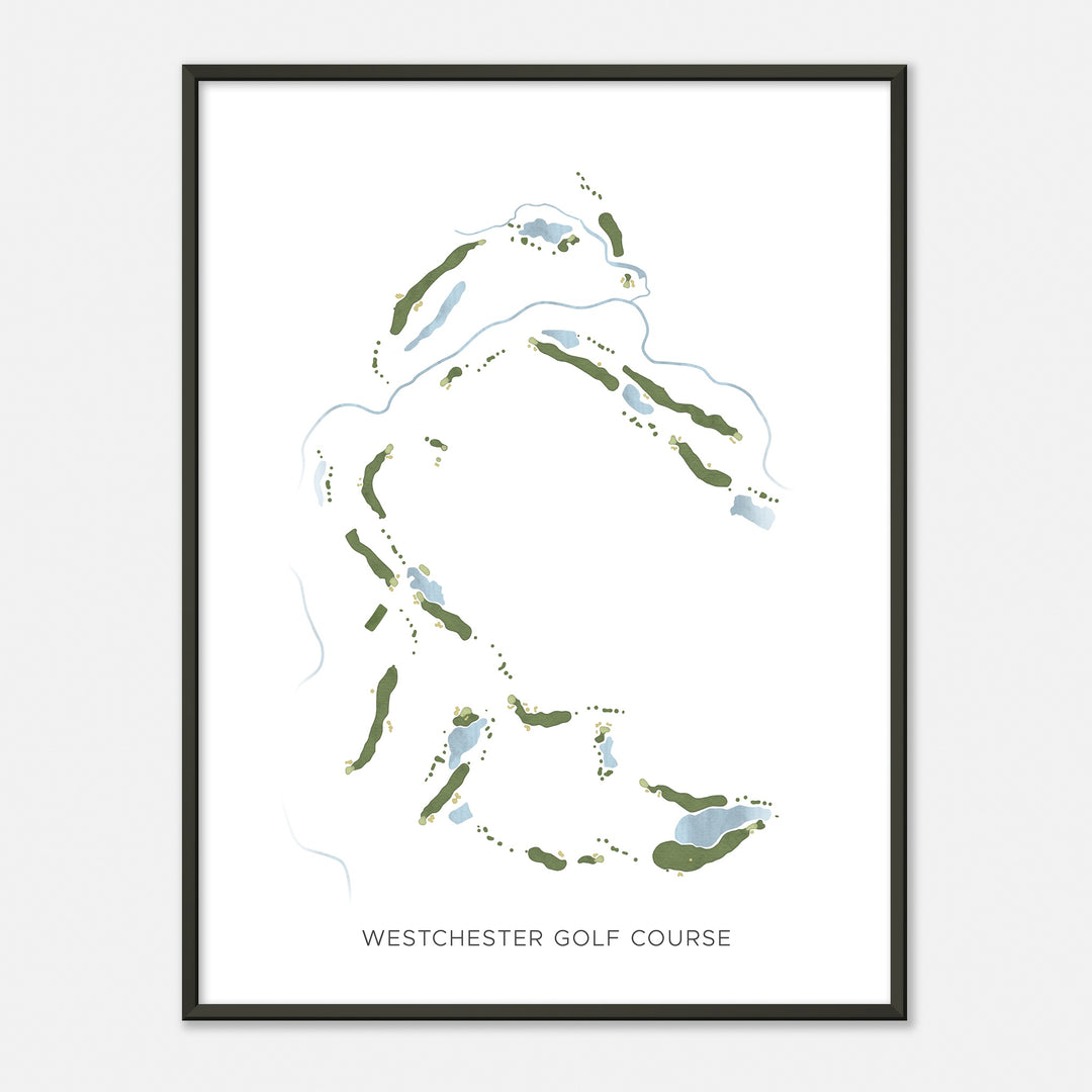 Print of Westchester Golf Course Modern Map
