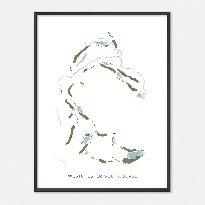 Print of Westchester Golf Course Modern Map