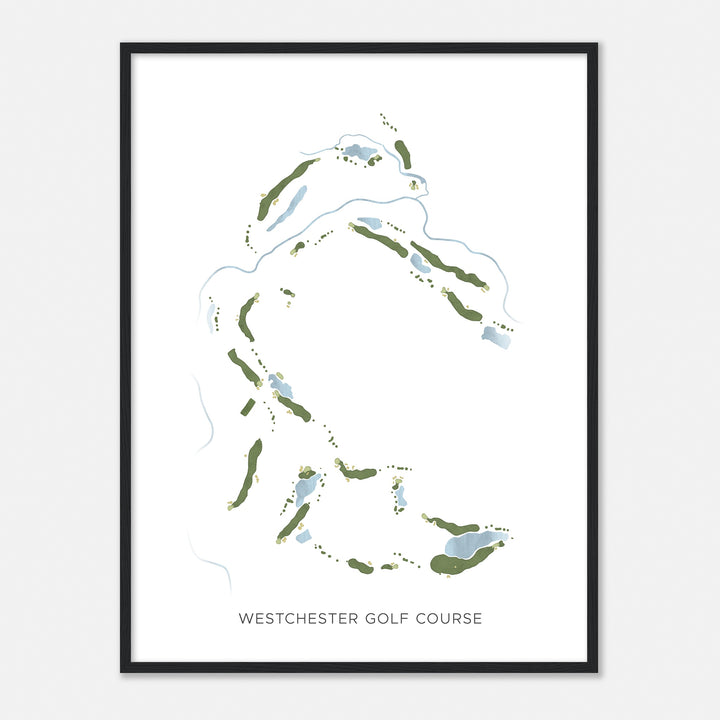 Print of Westchester Golf Course Modern Map