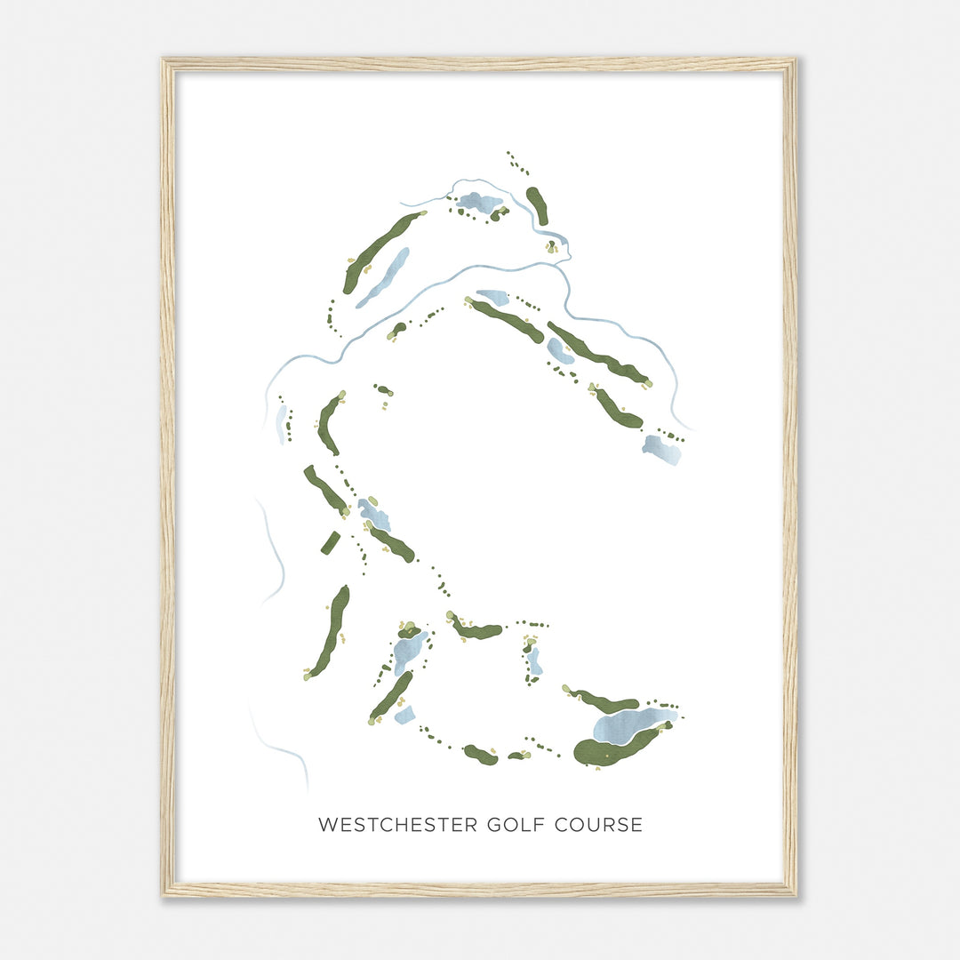 Print of Westchester Golf Course Modern Map
