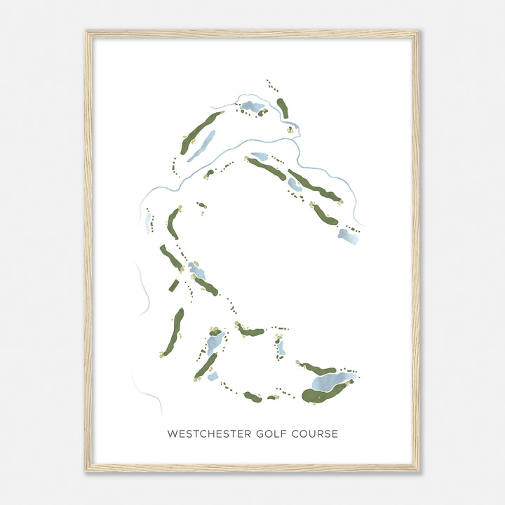 Print of Westchester Golf Course Modern Map