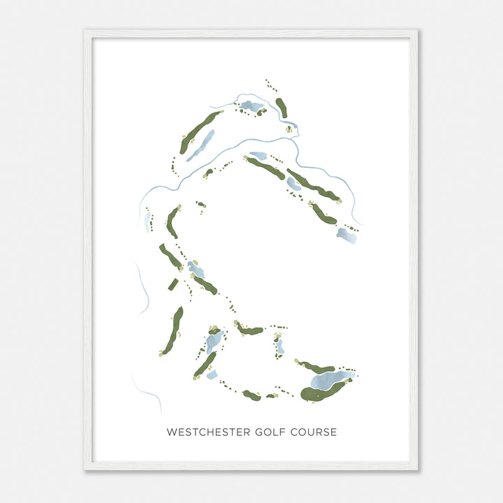 Print of Westchester Golf Course Modern Map
