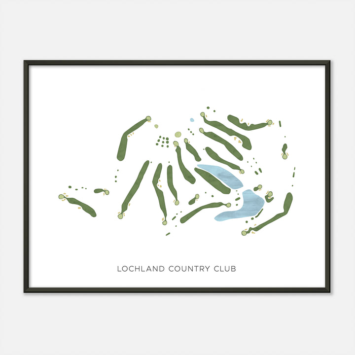 Print of Lochland Country Club Modern Map