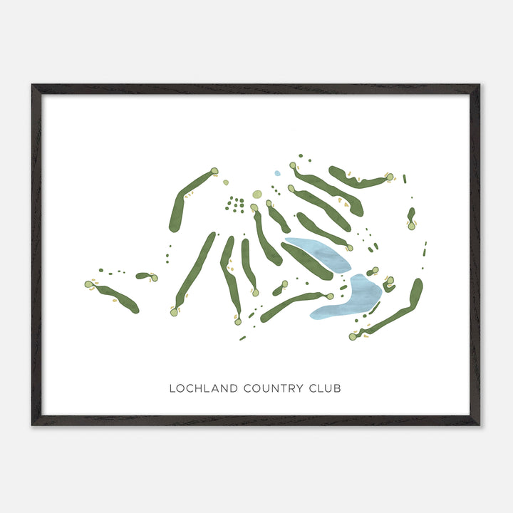 Print of Lochland Country Club Modern Map