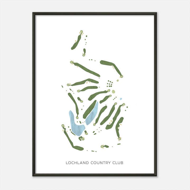 Print of Lochland Country Club Modern Map