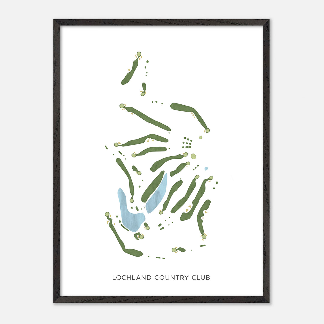 Print of Lochland Country Club Modern Map