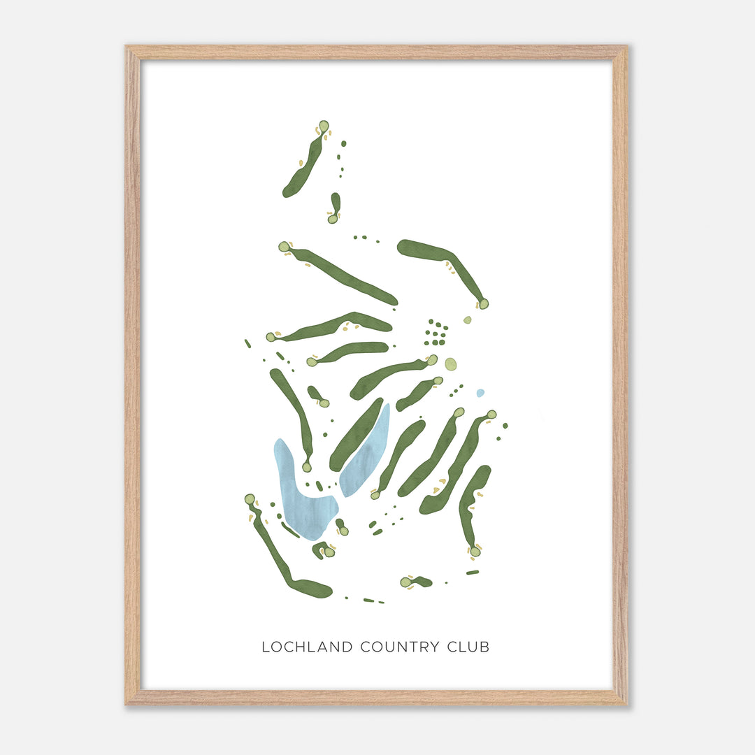 Print of Lochland Country Club Modern Map