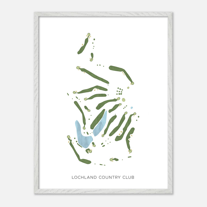 Print of Lochland Country Club Modern Map