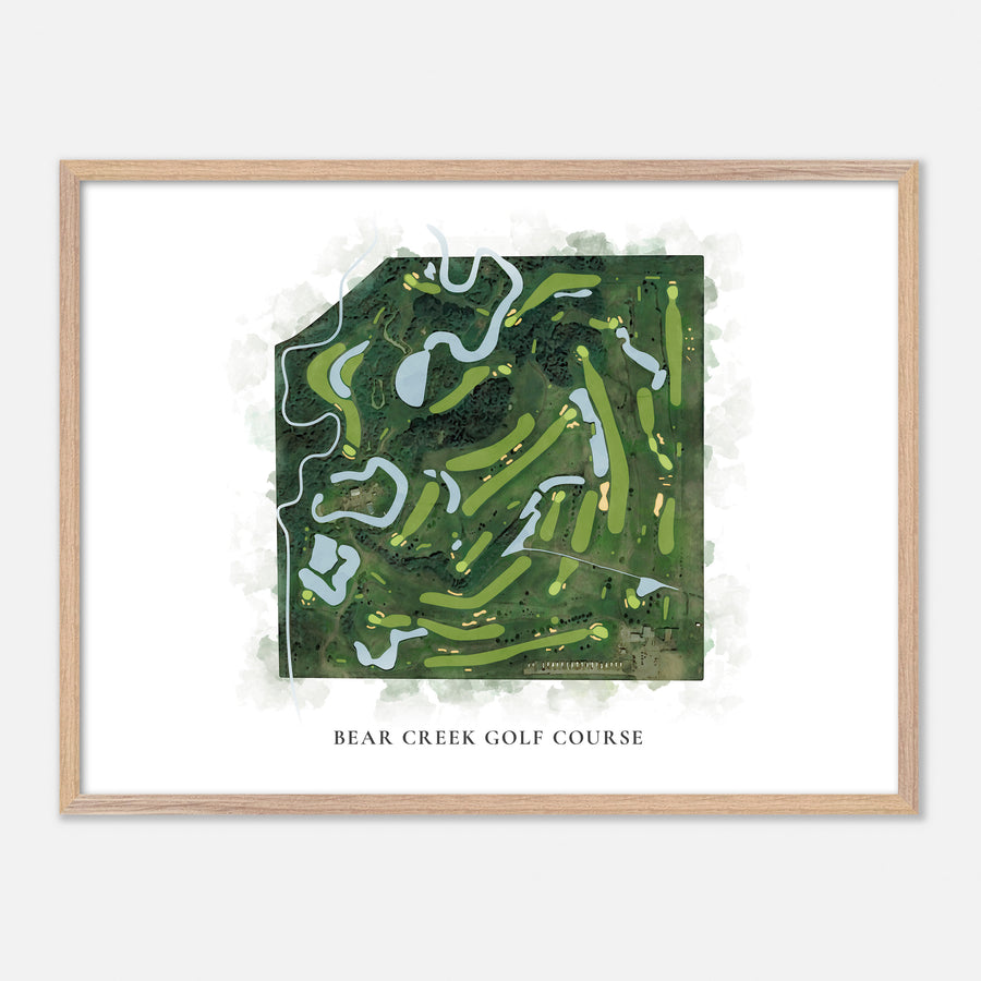 Print of Bear Creek Golf Course Classic Map
