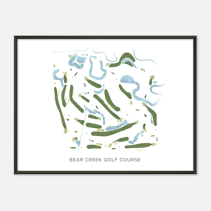 Print of Bear Creek Golf Course Modern Map