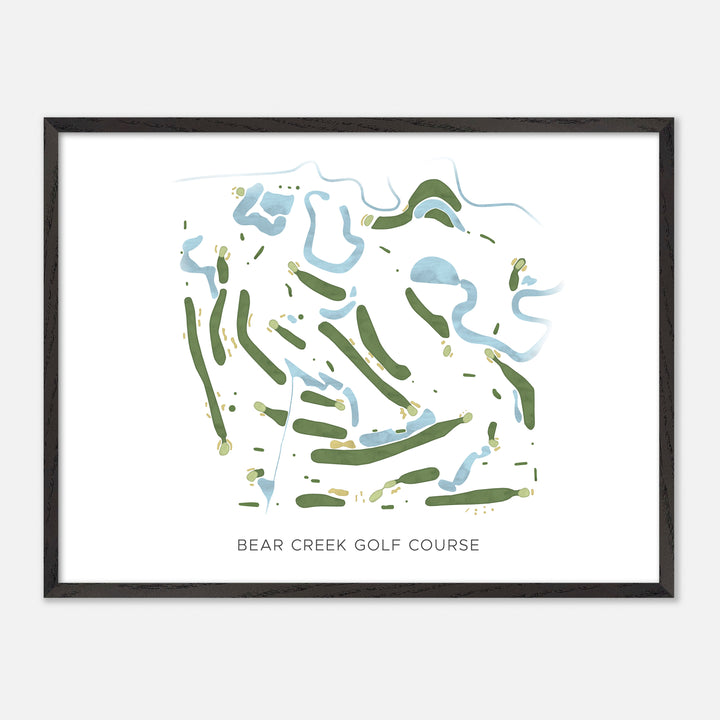 Print of Bear Creek Golf Course Modern Map