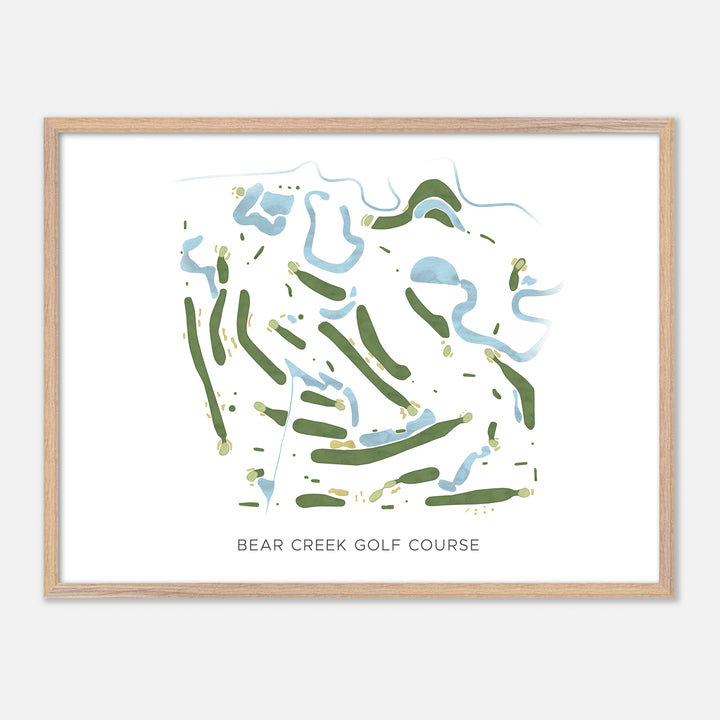 Print of Bear Creek Golf Course Modern Map
