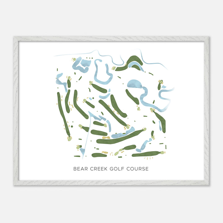 Print of Bear Creek Golf Course Modern Map