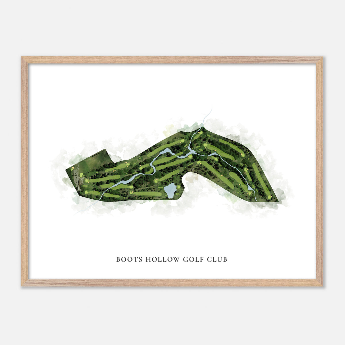 Print of Boots Hollow Golf Club Classic Map