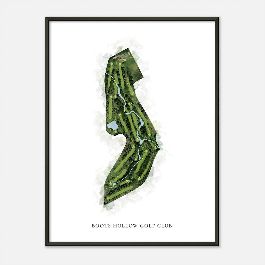 Print of Boots Hollow Golf Club Classic Map