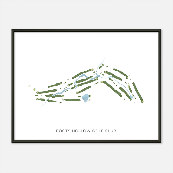 Print of Boots Hollow Golf Club Modern Map
