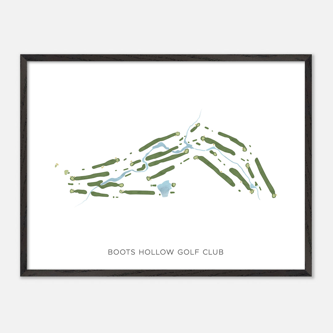 Print of Boots Hollow Golf Club Modern Map