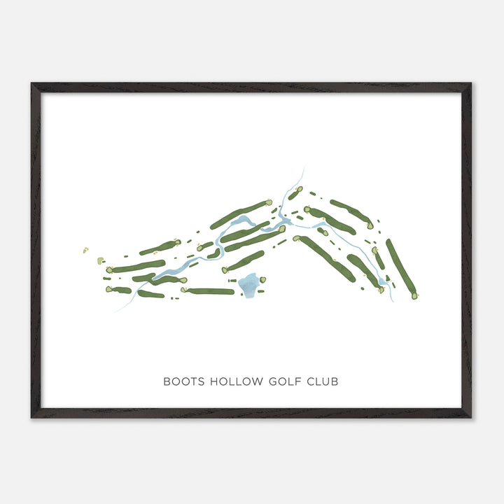 Print of Boots Hollow Golf Club Modern Map