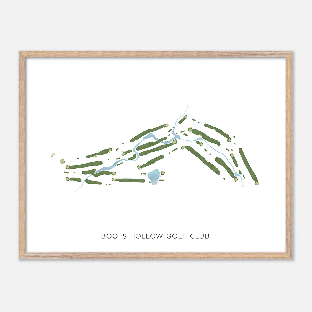Print of Boots Hollow Golf Club Modern Map