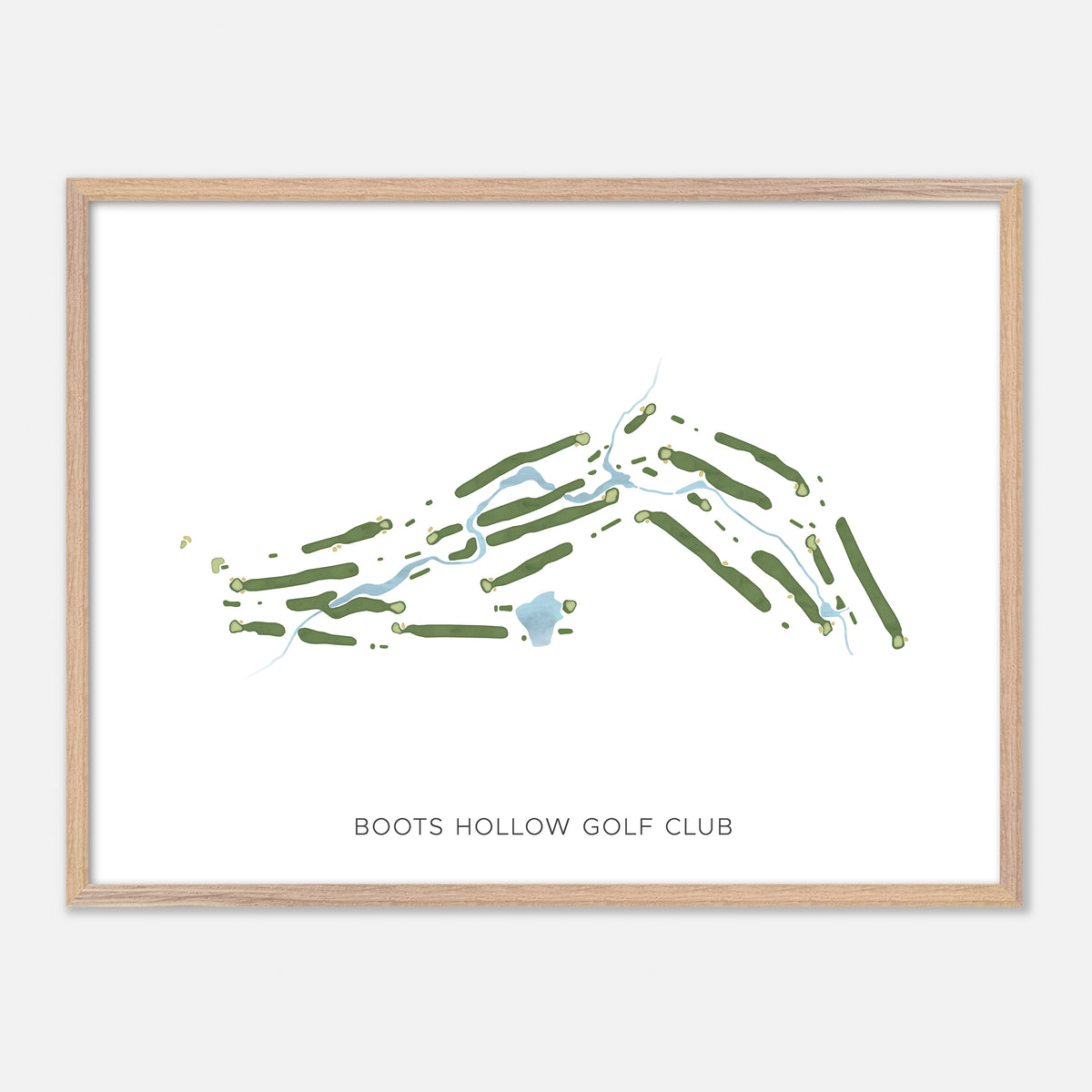 Print of Boots Hollow Golf Club Modern Map