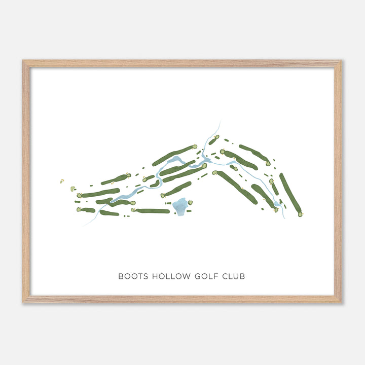 Print of Boots Hollow Golf Club Modern Map