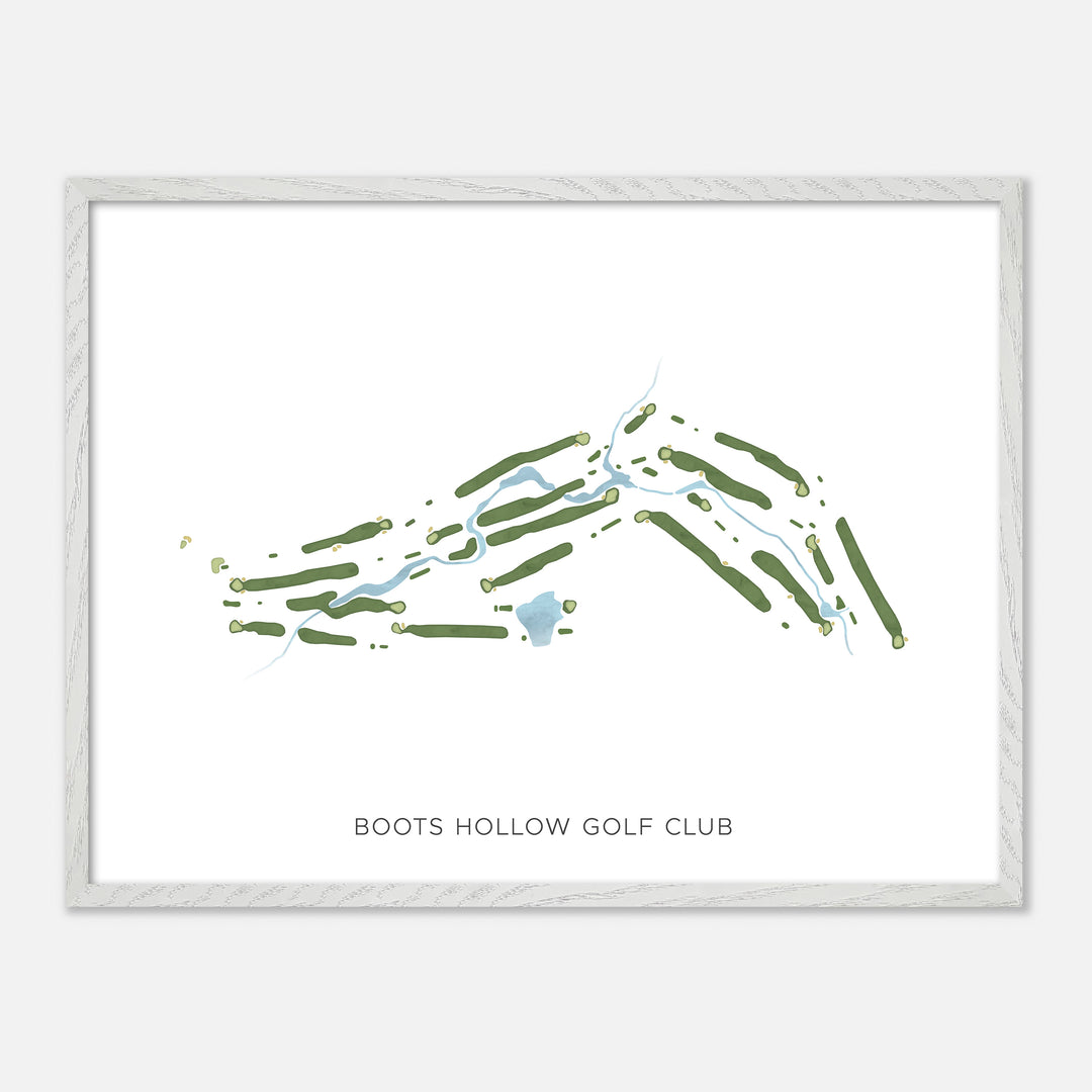 Print of Boots Hollow Golf Club Modern Map