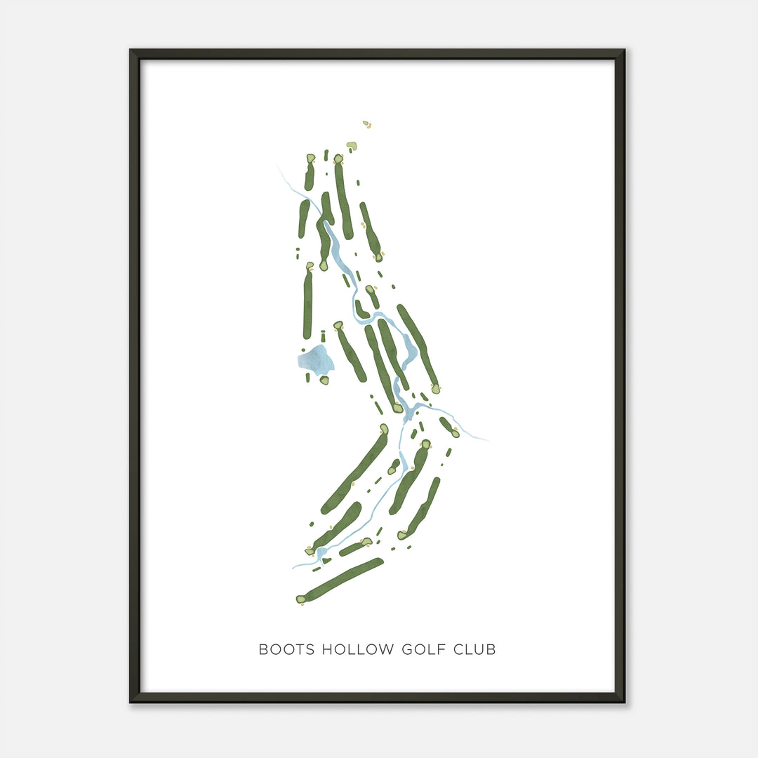 Print of Boots Hollow Golf Club Modern Map