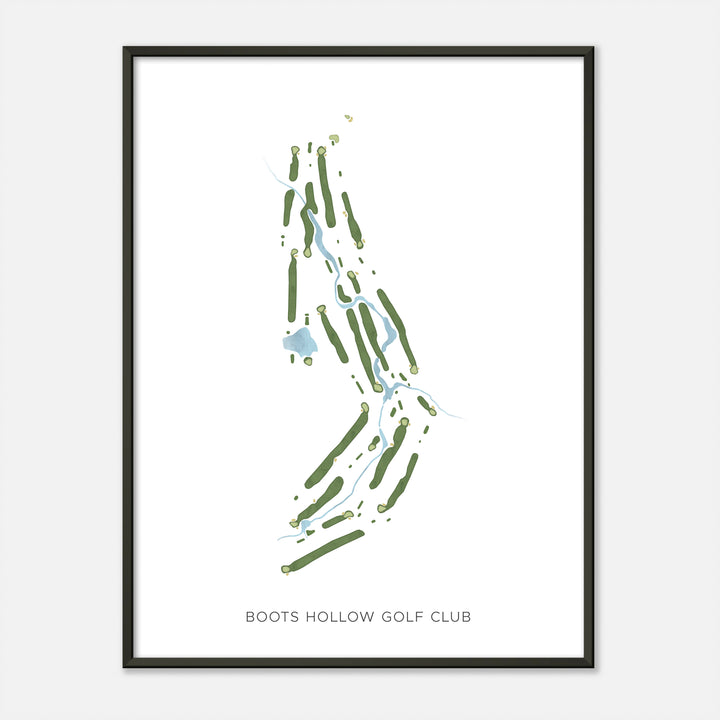 Print of Boots Hollow Golf Club Modern Map
