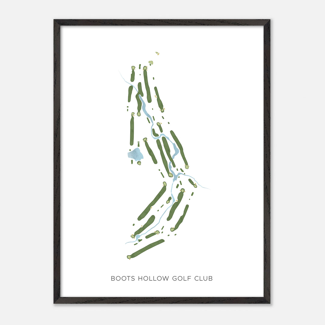 Print of Boots Hollow Golf Club Modern Map